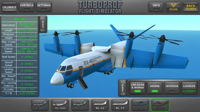 Gameplay screenshot of Turboprop Flight Simulator