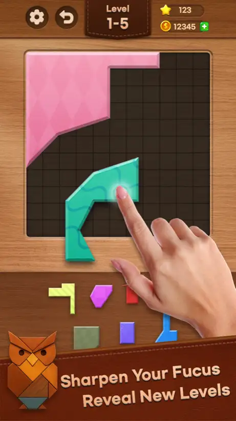 Gameplay screenshot of Tangram Ninja